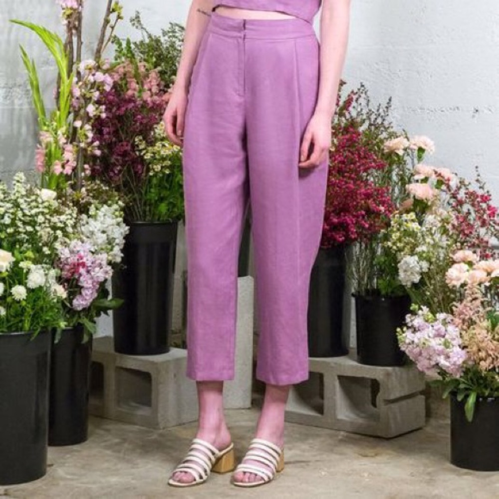 Paloma Wool Linen Olga Trousers sz 36 or US 27